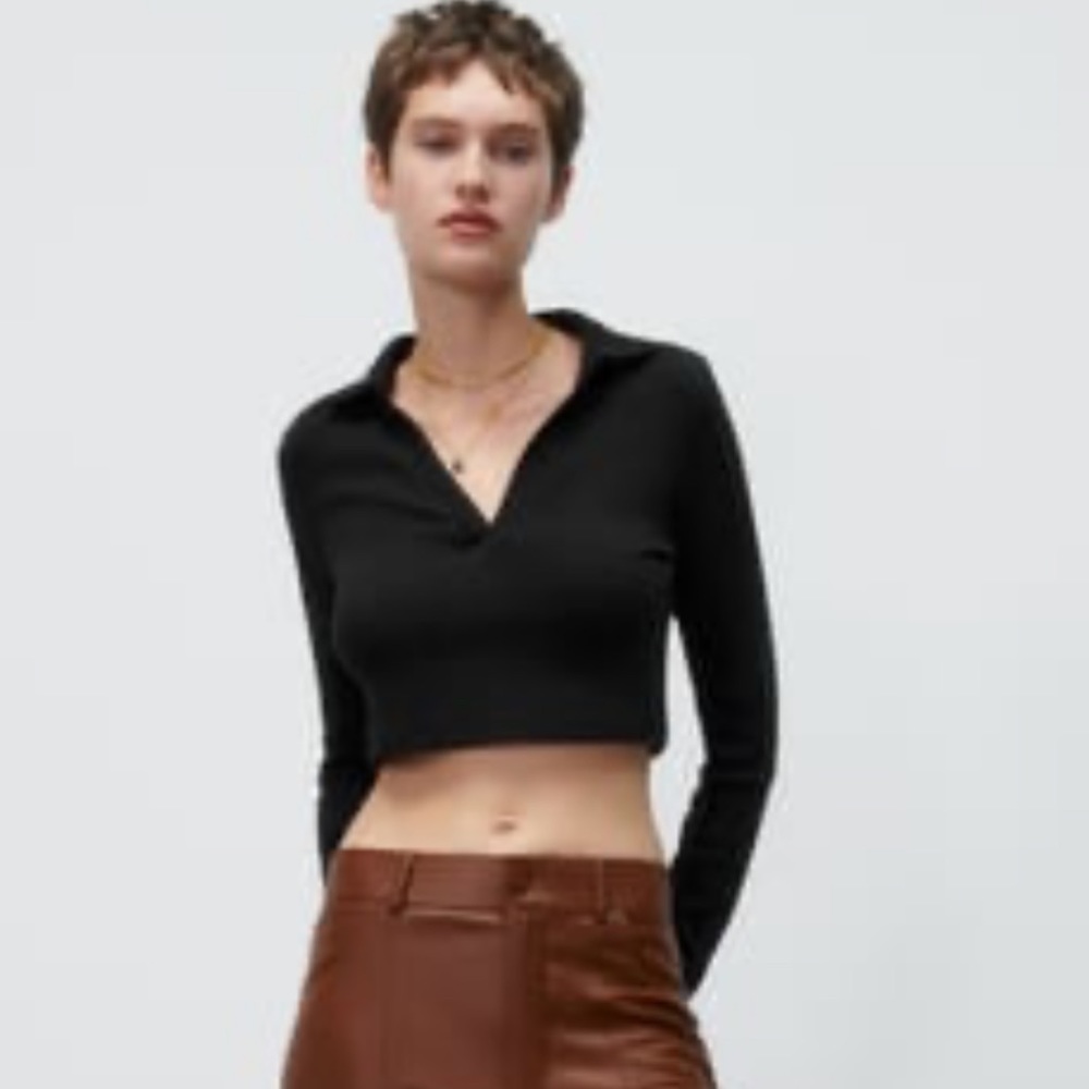 zara RIBBED POLO
BLACK